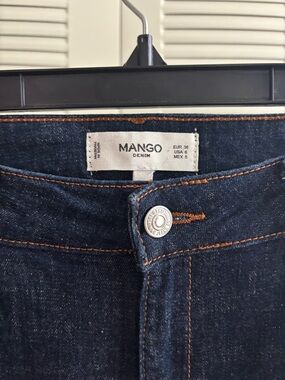 Mango Dark Blue Denim Flare Jeans